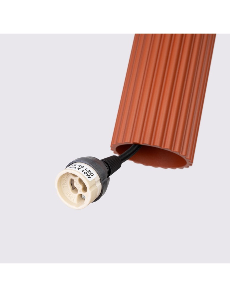 Pendant tube lamps - Sollux KARBON 3L ochre red pendant lamp SL.1632 - product kolory-swiatla.pl 7