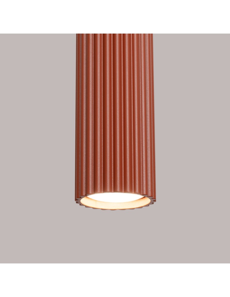Pendant tube lamps - Sollux KARBON 3L ochre red pendant lamp SL.1632 - product kolory-swiatla.pl 8