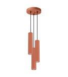 Pendant tube lamps - Sollux KARBON 3P ochre red pendant lamp SL.1633 - product 1