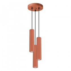 Sollux Lampa wisząca KARBON 3P ochra czerwona SL.1633