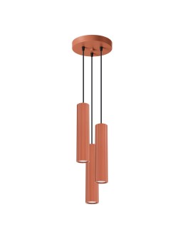 Sollux KARBON 3P ochre red pendant lamp SL.1633