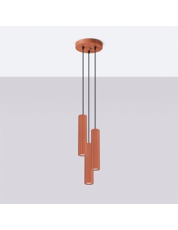 Sollux KARBON 3P ochre red pendant lamp SL.1633 - product 2