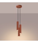Pendant tube lamps - Sollux KARBON 3P ochre red pendant lamp SL.1633 - product 3