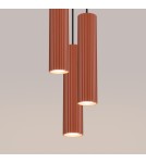 Pendant tube lamps - Sollux KARBON 3P ochre red pendant lamp SL.1633 - product 5
