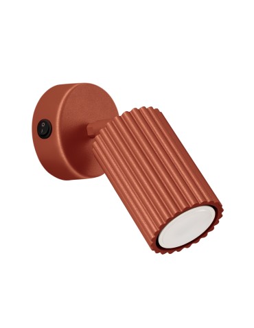 Sollux Wall lamp KARBON ochre red with switch SL.1636