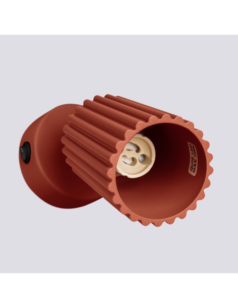 Adjustable wall lamps - Sollux Wall lamp KARBON ochre red with switch SL.1636 - product kolory-swiatla.pl 6