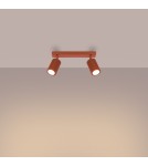 Adjustable ceiling lamps - spots - Sollux Plafond KARBON 2 ochre red SL.1637 - product 3