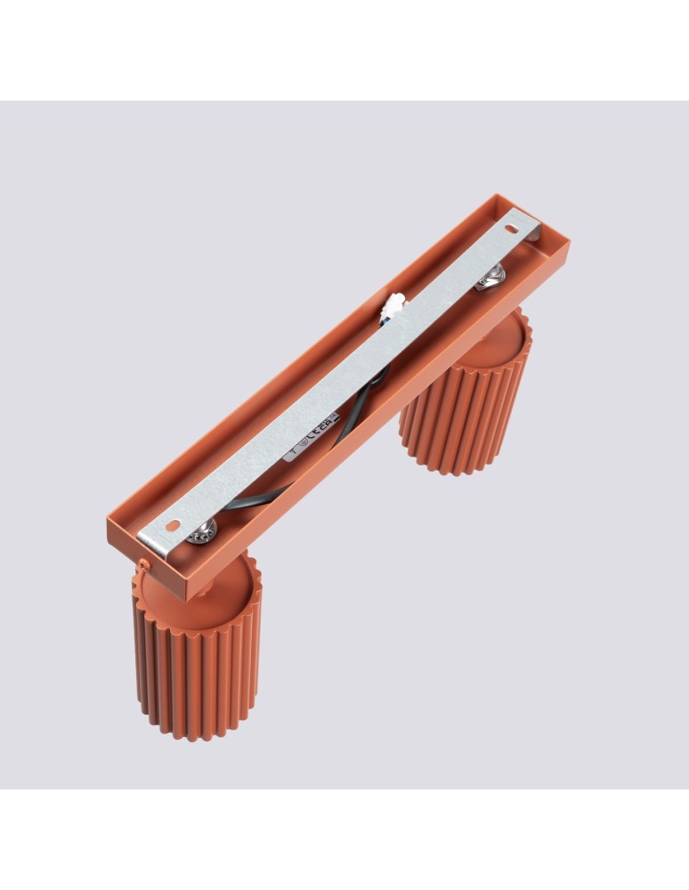 Adjustable ceiling lamps - spots - Sollux Plafond KARBON 2 ochre red SL.1637 - product kolory-swiatla.pl 4