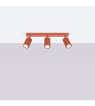 Adjustable ceiling lamps - spots - Sollux Plafon KARBON 3L ochre red SL.1638 - product 2