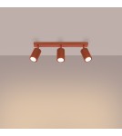 Adjustable ceiling lamps - spots - Sollux Plafon KARBON 3L ochre red SL.1638 - product 3