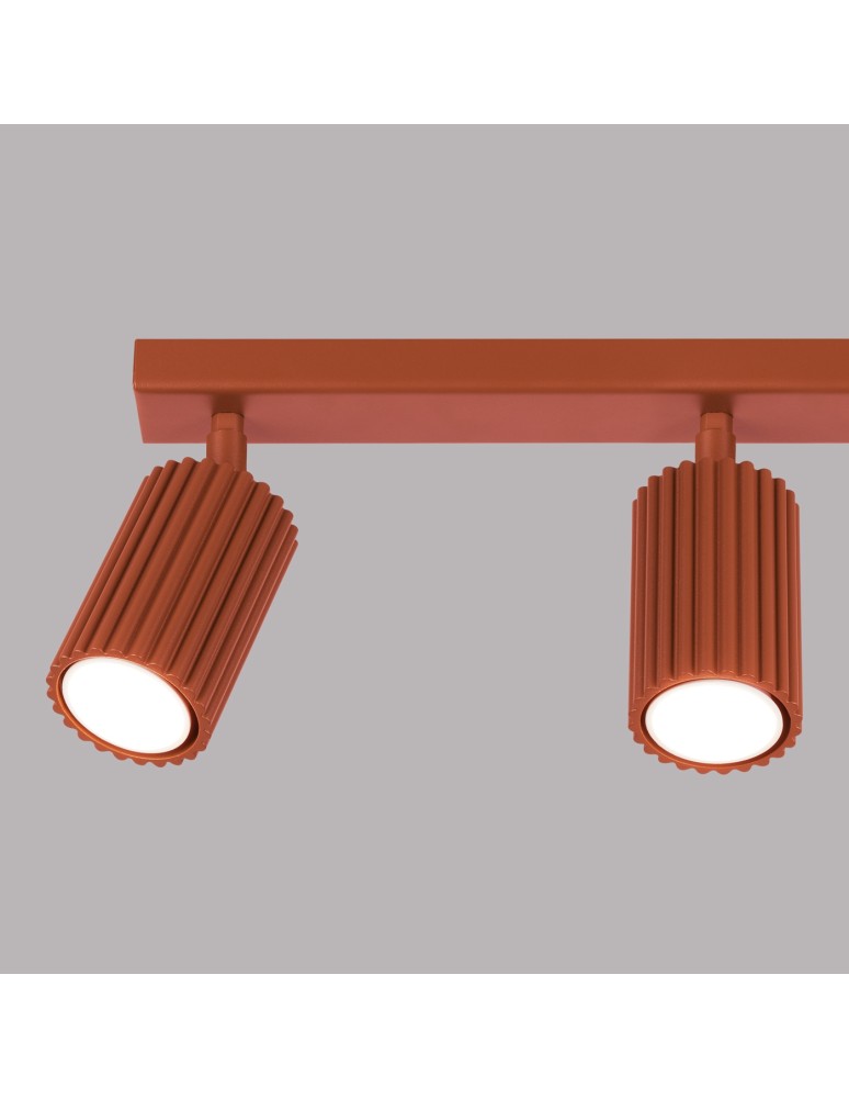 Adjustable ceiling lamps - spots - Sollux Plafon KARBON 3L ochre red SL.1638 - product kolory-swiatla.pl 6