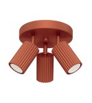 Adjustable ceiling lamps - spots - Sollux Plafond KARBON 3P ochre red SL.1639 - product 1