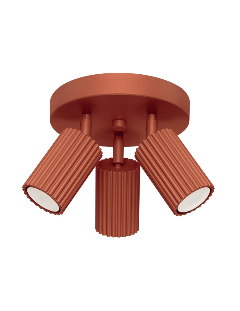 Adjustable ceiling lamps - spots - Sollux Plafond KARBON 3P ochre red SL.1639 - product kolory-swiatla.pl 1