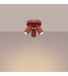 Adjustable ceiling lamps - spots - Sollux Plafond KARBON 3P ochre red SL.1639 - product 3