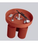 Adjustable ceiling lamps - spots - Sollux Plafond KARBON 3P ochre red SL.1639 - product 4