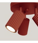 Adjustable ceiling lamps - spots - Sollux Plafond KARBON 3P ochre red SL.1639 - product 5