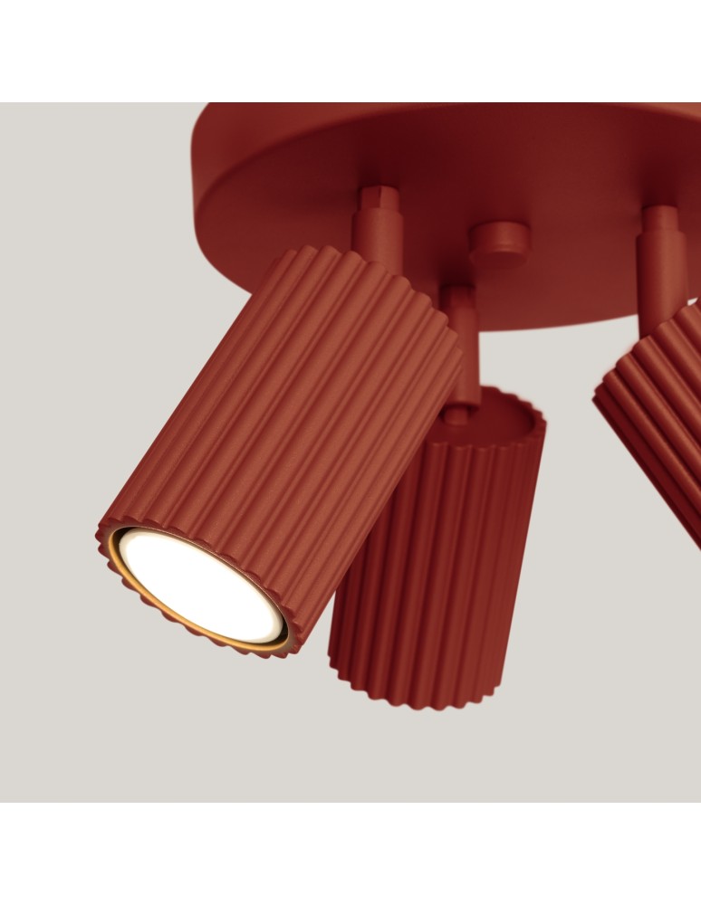 Adjustable ceiling lamps - spots - Sollux Plafond KARBON 3P ochre red SL.1639 - product kolory-swiatla.pl 5