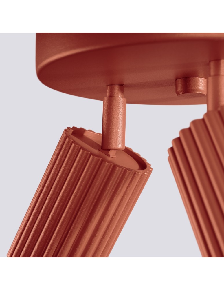 Adjustable ceiling lamps - spots - Sollux Plafond KARBON 3P ochre red SL.1639 - product kolory-swiatla.pl 7