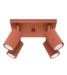 Adjustable ceiling lamps - spots - Sollux Plafond KARBON 4 ochre red SL.1640 - product 1