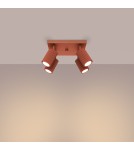 Adjustable ceiling lamps - spots - Sollux Plafond KARBON 4 ochre red SL.1640 - product 3