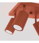 Adjustable ceiling lamps - spots - Sollux Plafond KARBON 4 ochre red SL.1640 - product 4