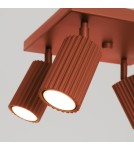 Adjustable ceiling lamps - spots - Sollux Plafond KARBON 4 ochre red SL.1640 - product 5