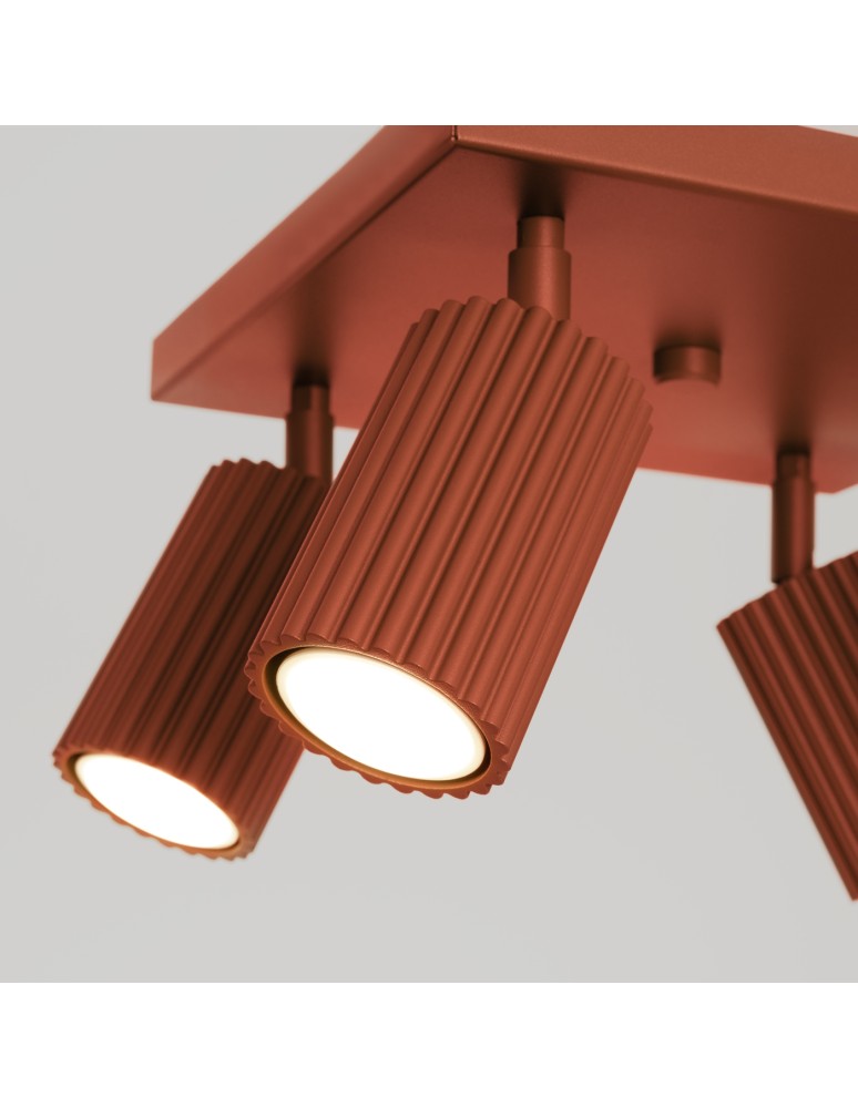 Adjustable ceiling lamps - spots - Sollux Plafond KARBON 4 ochre red SL.1640 - product kolory-swiatla.pl 5