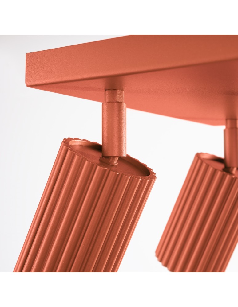 Adjustable ceiling lamps - spots - Sollux Plafond KARBON 4 ochre red SL.1640 - product kolory-swiatla.pl 7