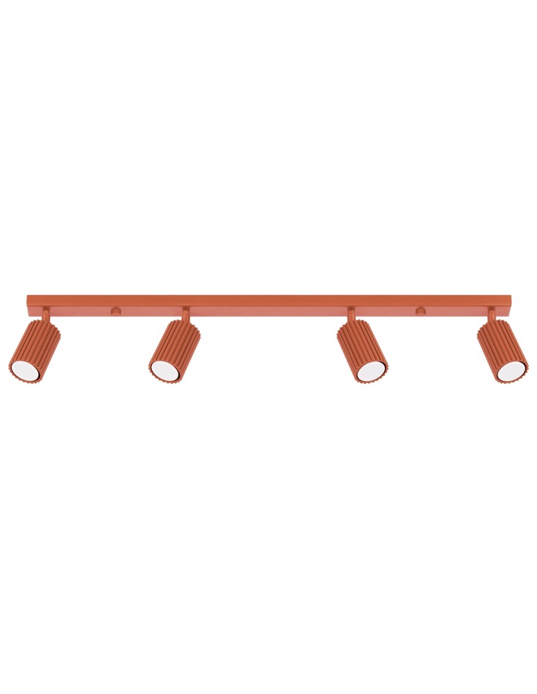 Adjustable ceiling lamps - spots - Sollux Plafon KARBON 4L ochre red SL.1641 - product kolory-swiatla.pl 1