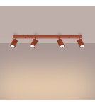 Adjustable ceiling lamps - spots - Sollux Plafon KARBON 4L ochre red SL.1641 - product 3