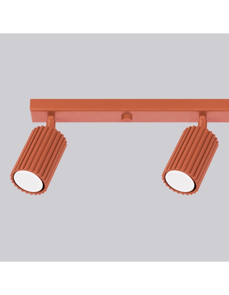 Adjustable ceiling lamps - spots - Sollux Plafon KARBON 4L ochre red SL.1641 - product kolory-swiatla.pl 7