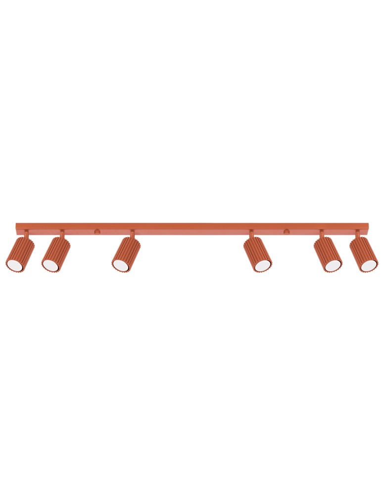 Adjustable ceiling lamps - spots - Sollux Plafon KARBON 6L ochre red SL.1642 - product kolory-swiatla.pl 1
