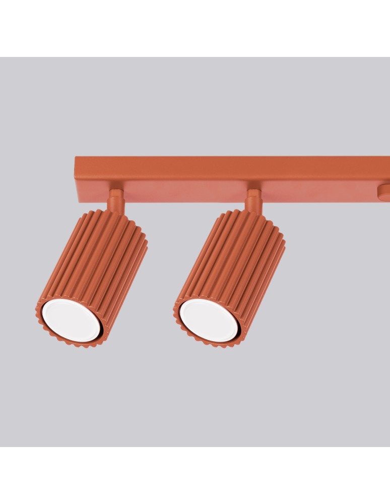 Adjustable ceiling lamps - spots - Sollux Plafon KARBON 6L ochre red SL.1642 - product kolory-swiatla.pl 7