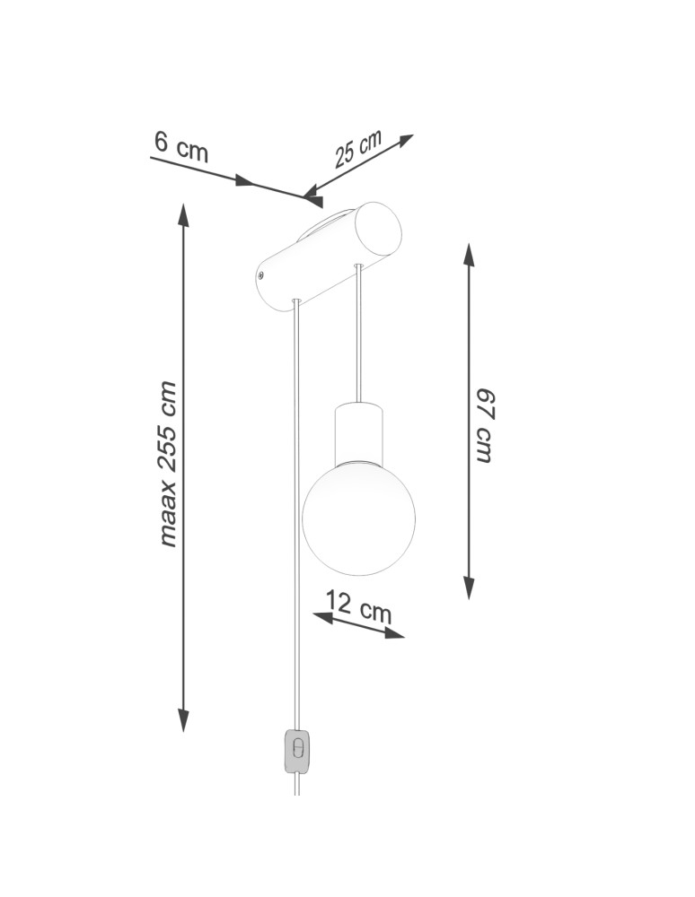 Wall lamps - Sollux NIMBI G9 wall lamp with switch SL.1645 - product kolory-swiatla.pl 10