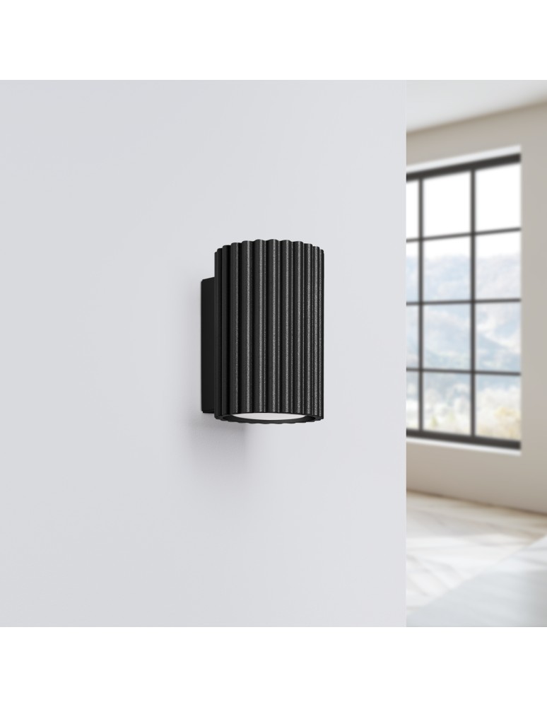 Tube wall lamps - Sollux Wall lamp KARBON 10 black SL.1648 - product kolory-swiatla.pl 2