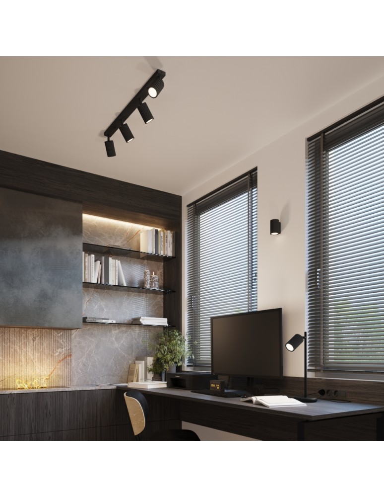 Tube wall lamps - Sollux Wall lamp KARBON 10 black SL.1648 - product kolory-swiatla.pl 11