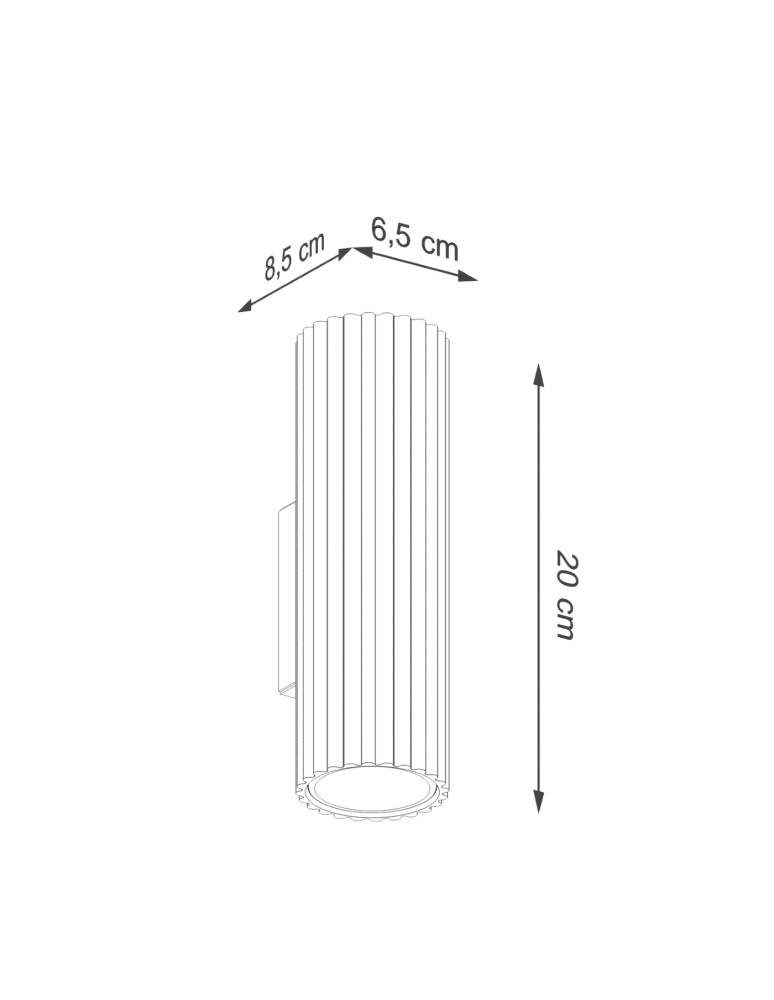 Tube wall lamps - Sollux Wall lamp KARBON 20 beige SL.1653 - product kolory-swiatla.pl 7