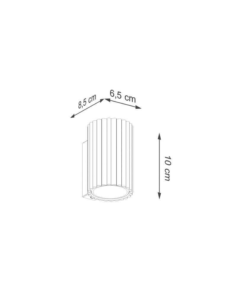Tube wall lamps - Sollux Wall lamp KARBON 10 ochre red SL.1654 - product kolory-swiatla.pl 8