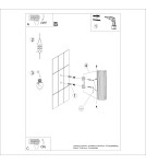 Tube wall lamps - Sollux Wall lamp KARBON 20 ochre red SL.1655 - product 8