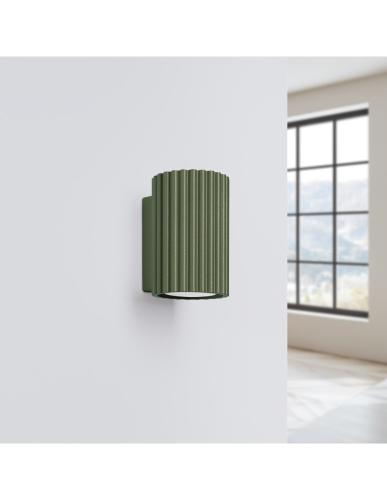 Tube wall lamps - Sollux Wall lamp KARBON 10 olive green SL.1656 - product kolory-swiatla.pl 2