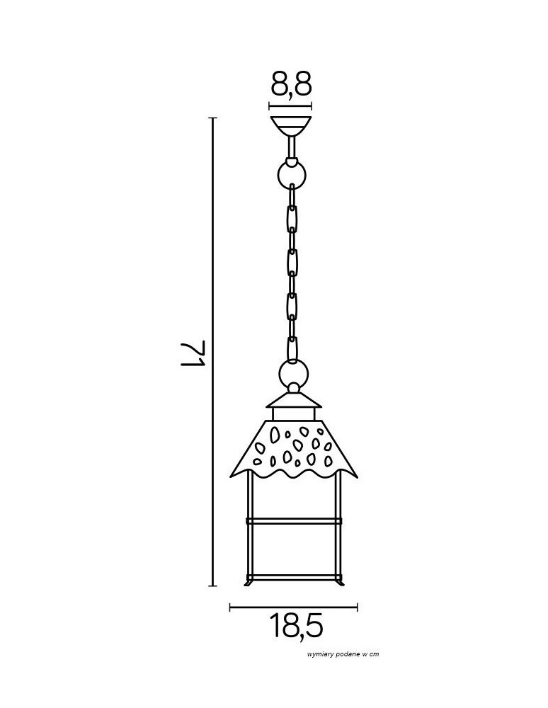 Outdoor pendant lamps - SU-MA CADIZ K 1018/1/Z Pendant. - product kolory-swiatla.pl 5