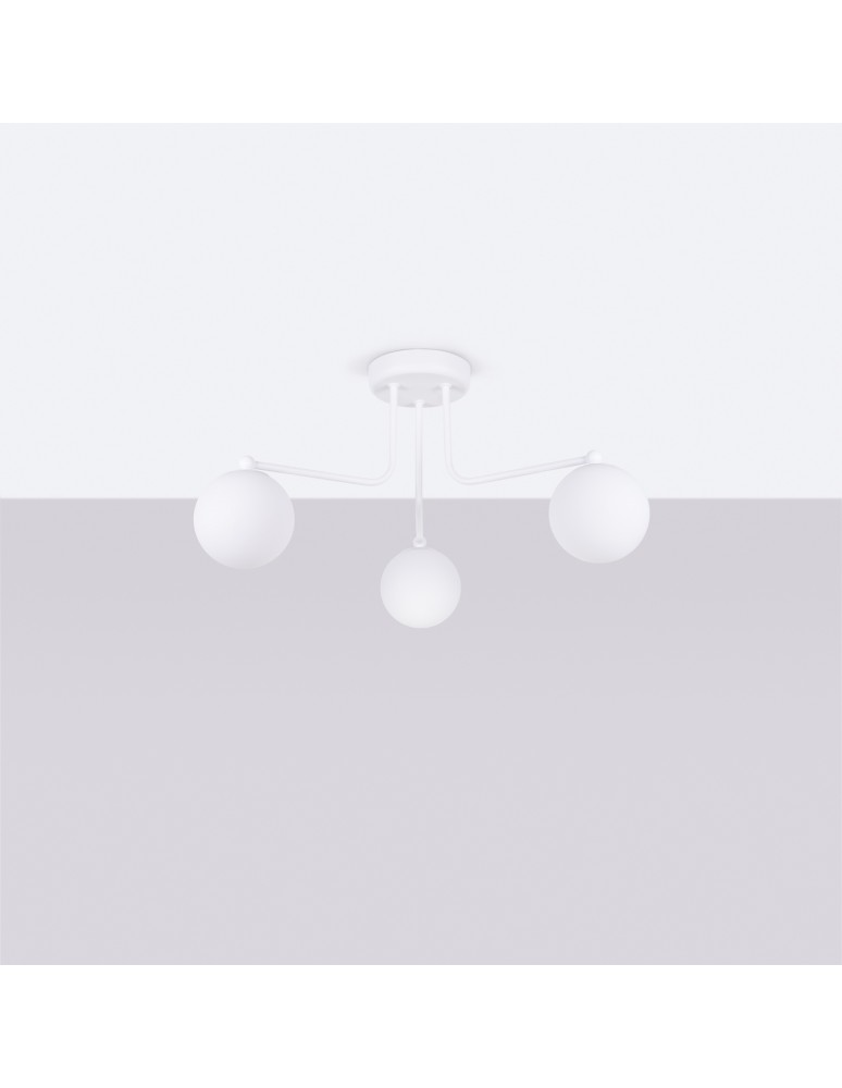 Ceiling lamps spheres - Sollux Chandelier ASTRAL 3 white SL.1659 - product kolory-swiatla.pl 2