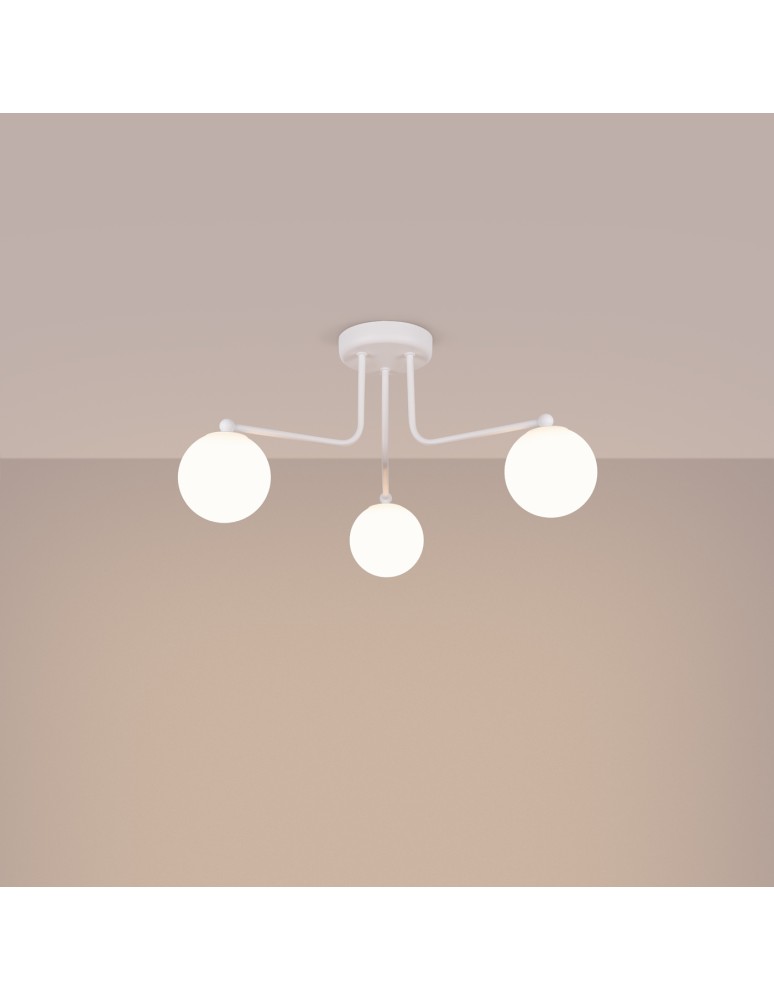 Ceiling lamps spheres - Sollux Chandelier ASTRAL 3 white SL.1659 - product kolory-swiatla.pl 3