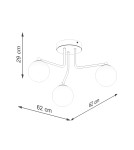 Ceiling lamps spheres - Sollux Chandelier ASTRAL 3 white SL.1659 - product 8