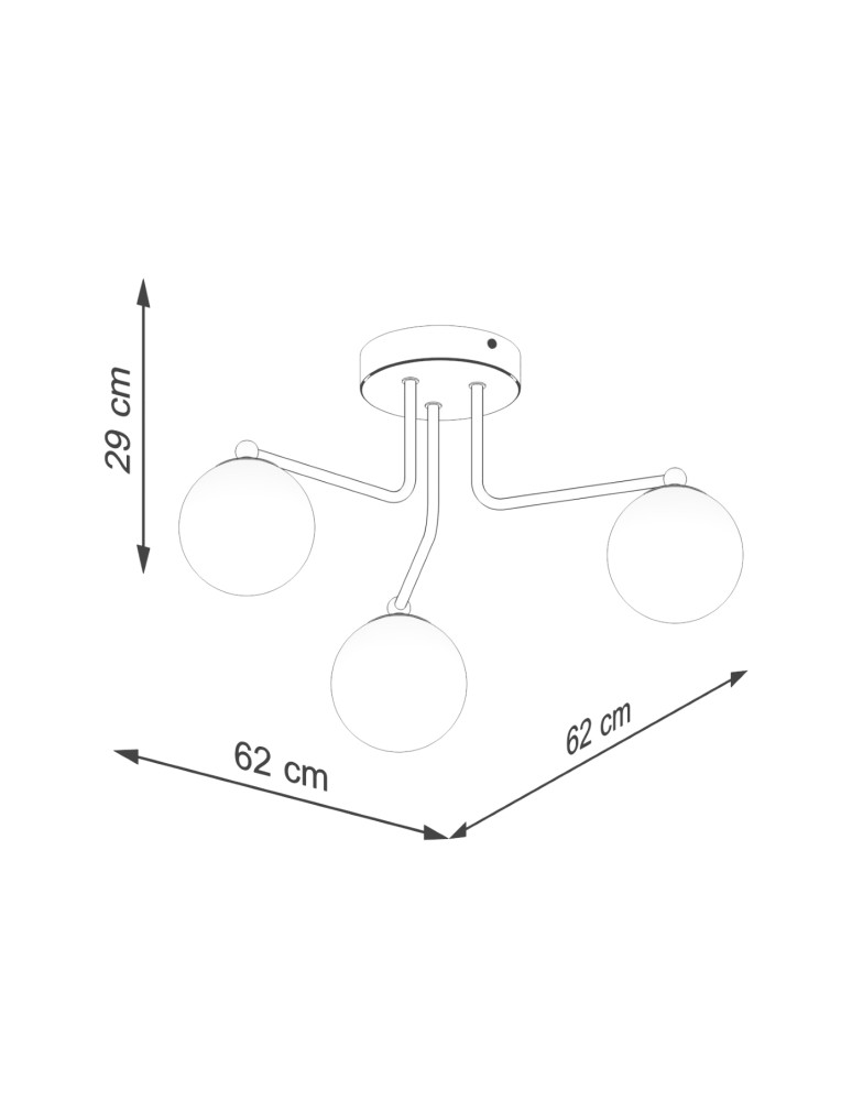 Ceiling lamps spheres - Sollux Chandelier ASTRAL 3 white SL.1659 - product kolory-swiatla.pl 8