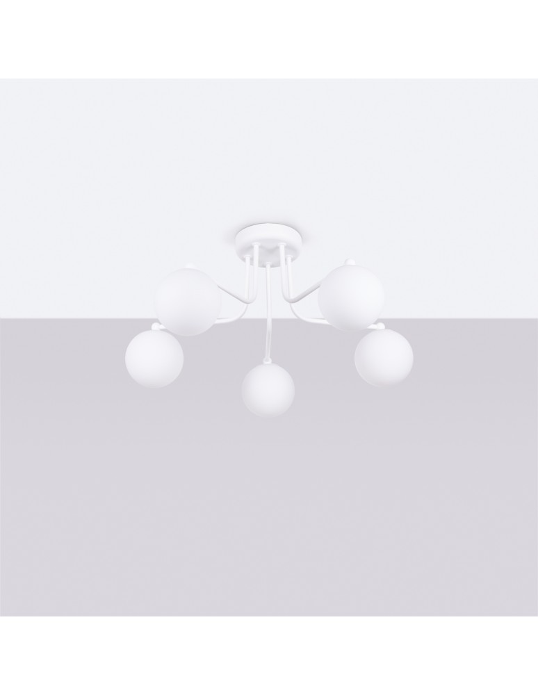 Ceiling lamps spheres - Sollux Chandelier ASTRAL 5 white SL.1660 - product kolory-swiatla.pl 2