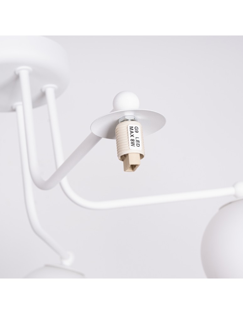 Ceiling lamps spheres - Sollux Chandelier ASTRAL 5 white SL.1660 - product kolory-swiatla.pl 7