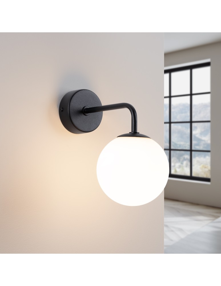 Wall lamps spheres - Sollux Wall lamp ASTRAL 1 black SL.1661 - product kolory-swiatla.pl 3
