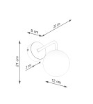 Wall lamps spheres - Sollux Wall lamp ASTRAL 1 black SL.1661 - product 9