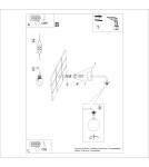 Wall lamps spheres - Sollux Wall lamp ASTRAL 1 black SL.1661 - product 10